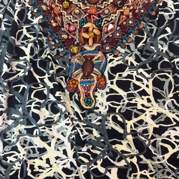 Chaudry KC Colorful Beaded Top Size Small - Picture 4 of 6